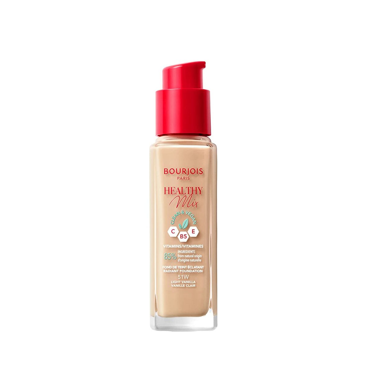 Crème Make-up Base Bourjois Healthy Mix 51-light vanilla Nº 51-light vanilla 30 ml-1