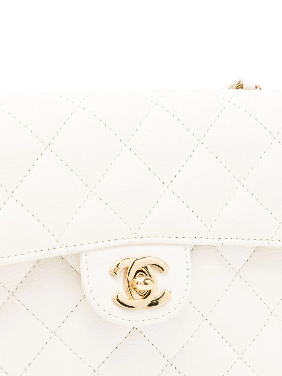 Chanel Handbag- Classic White Square Mini Flap Bag Chanel
