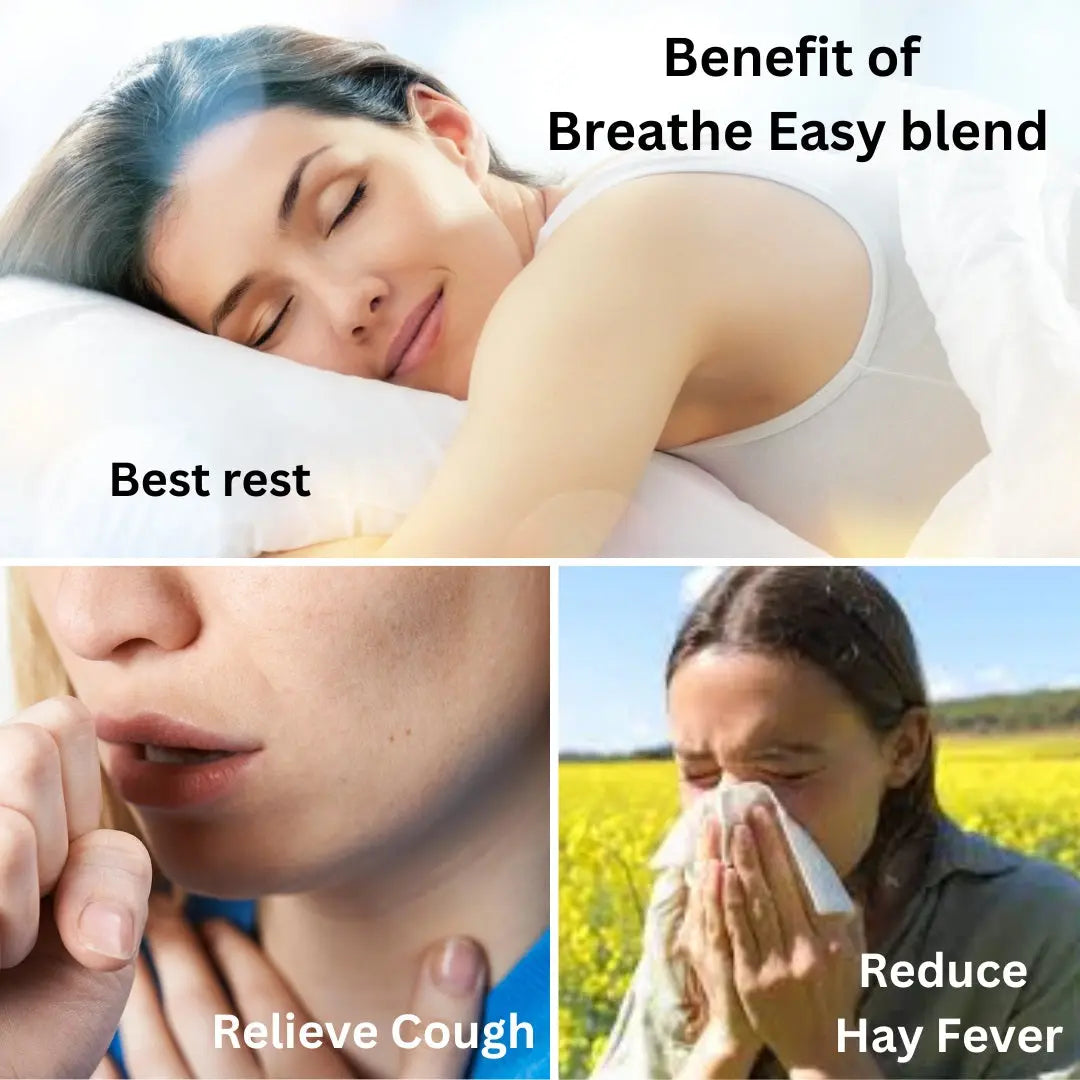 Breathe Easy Blend | Clear Blocked Nose | Hay Fever | Anti-Infectious | Pure Essential Oil Amrita Court