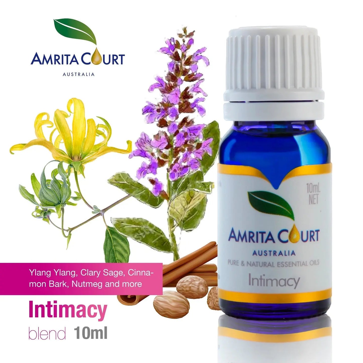 Intimacy+Wood Diffuser | Sensual & Euphoric | Female Hormone | Postpartum | Essential Oil Combo Amrita Court