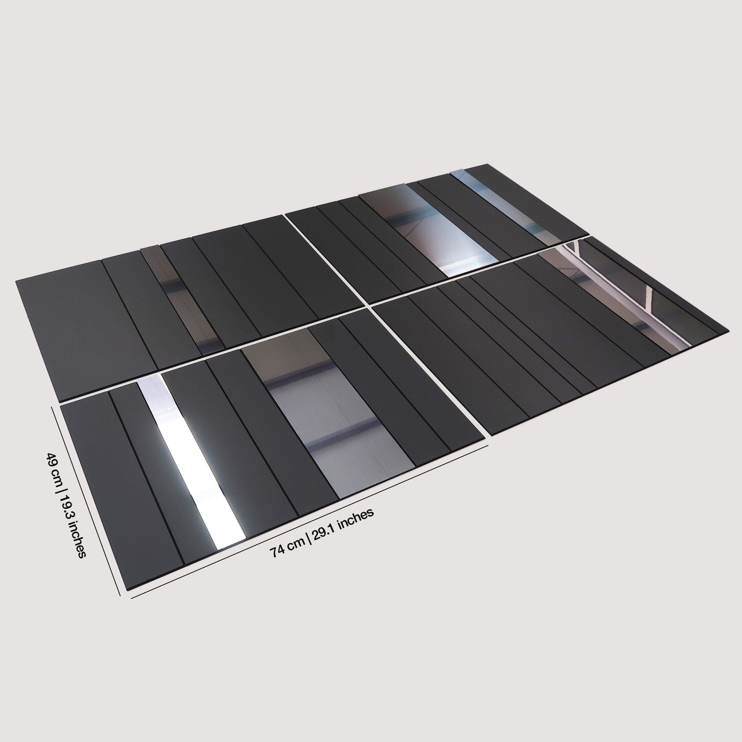 Dark Grey and Silver Stripes 3D Wall Panels-2