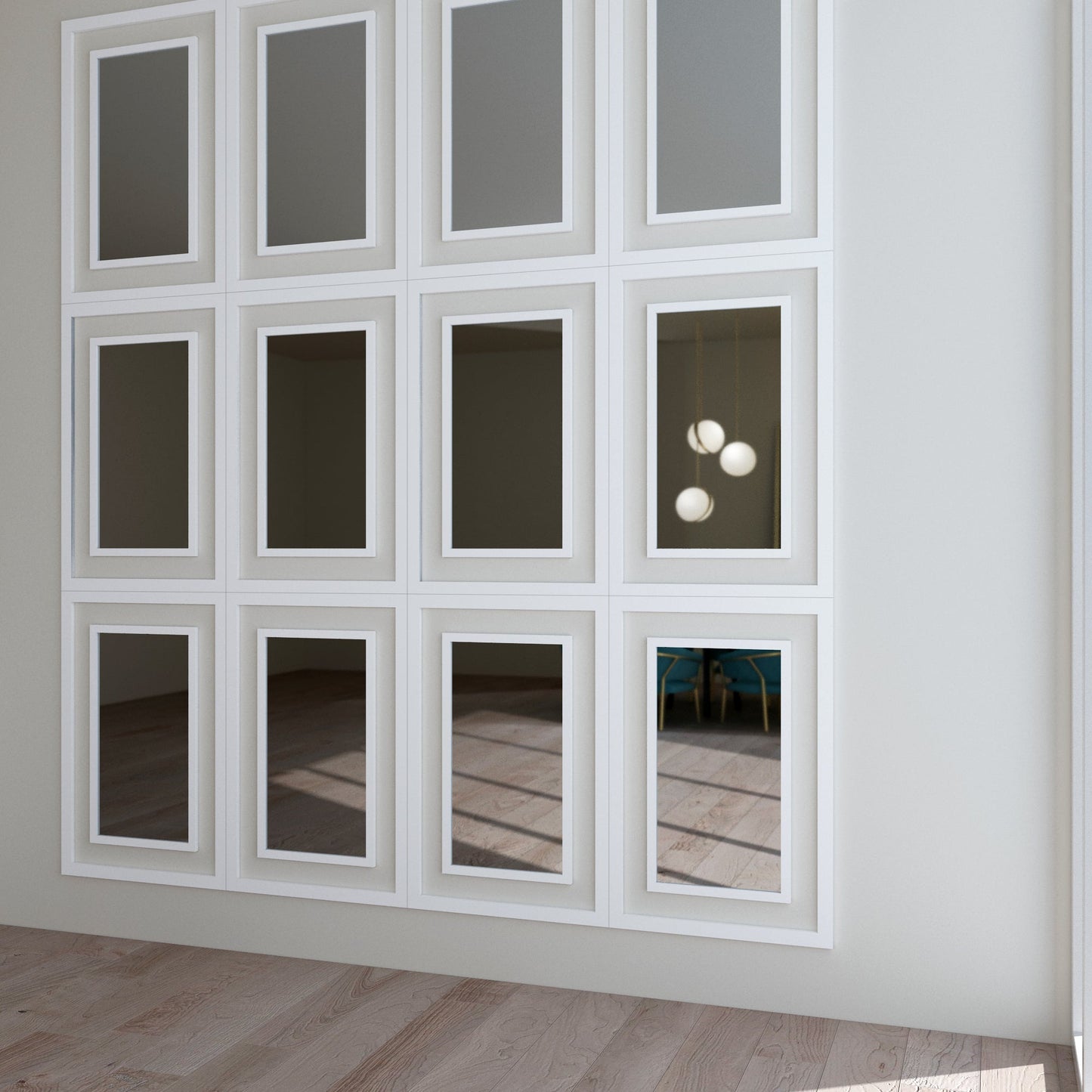 Rectangles Mirrors 3D Wall Panels-2