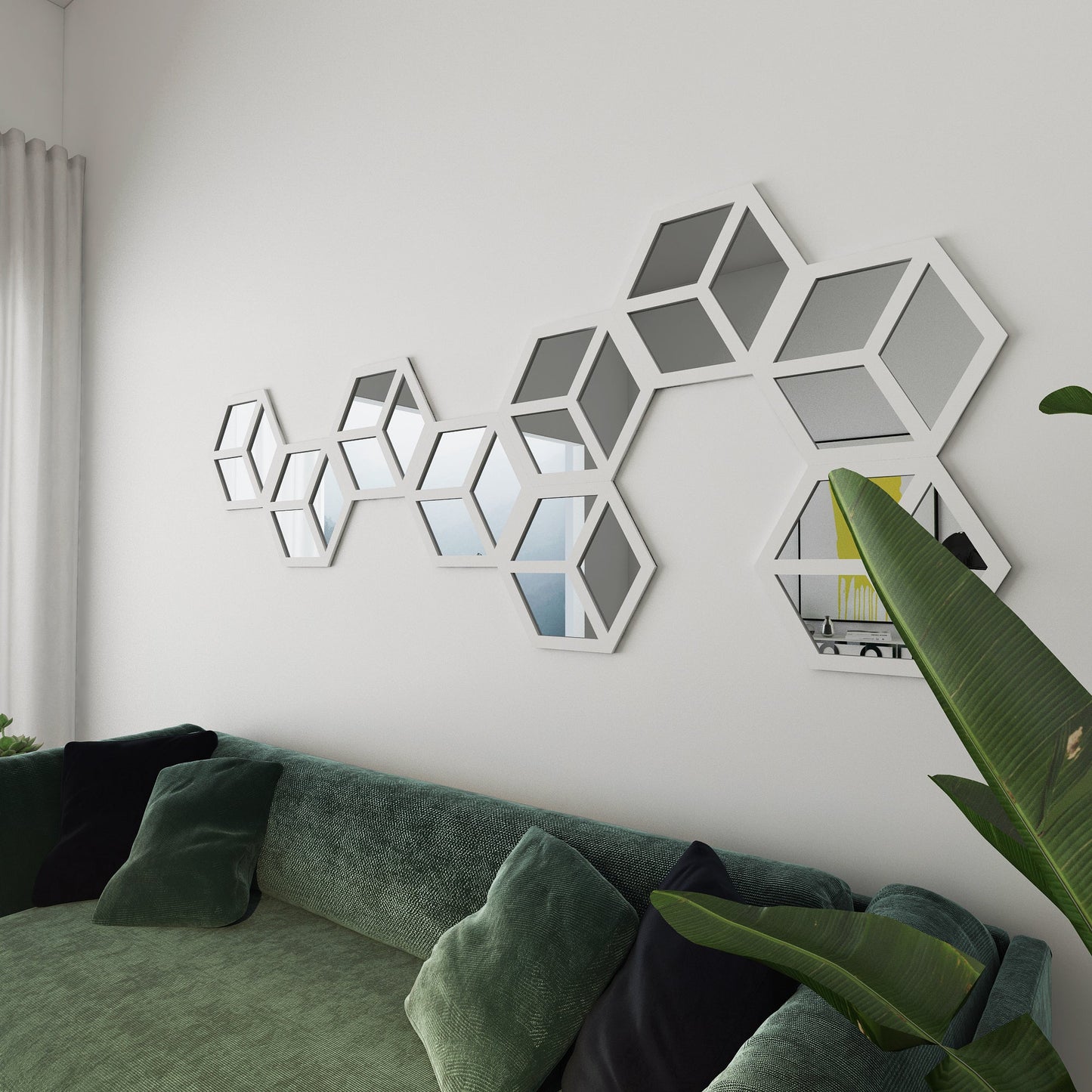 Hexagons Composition Mirrored-2