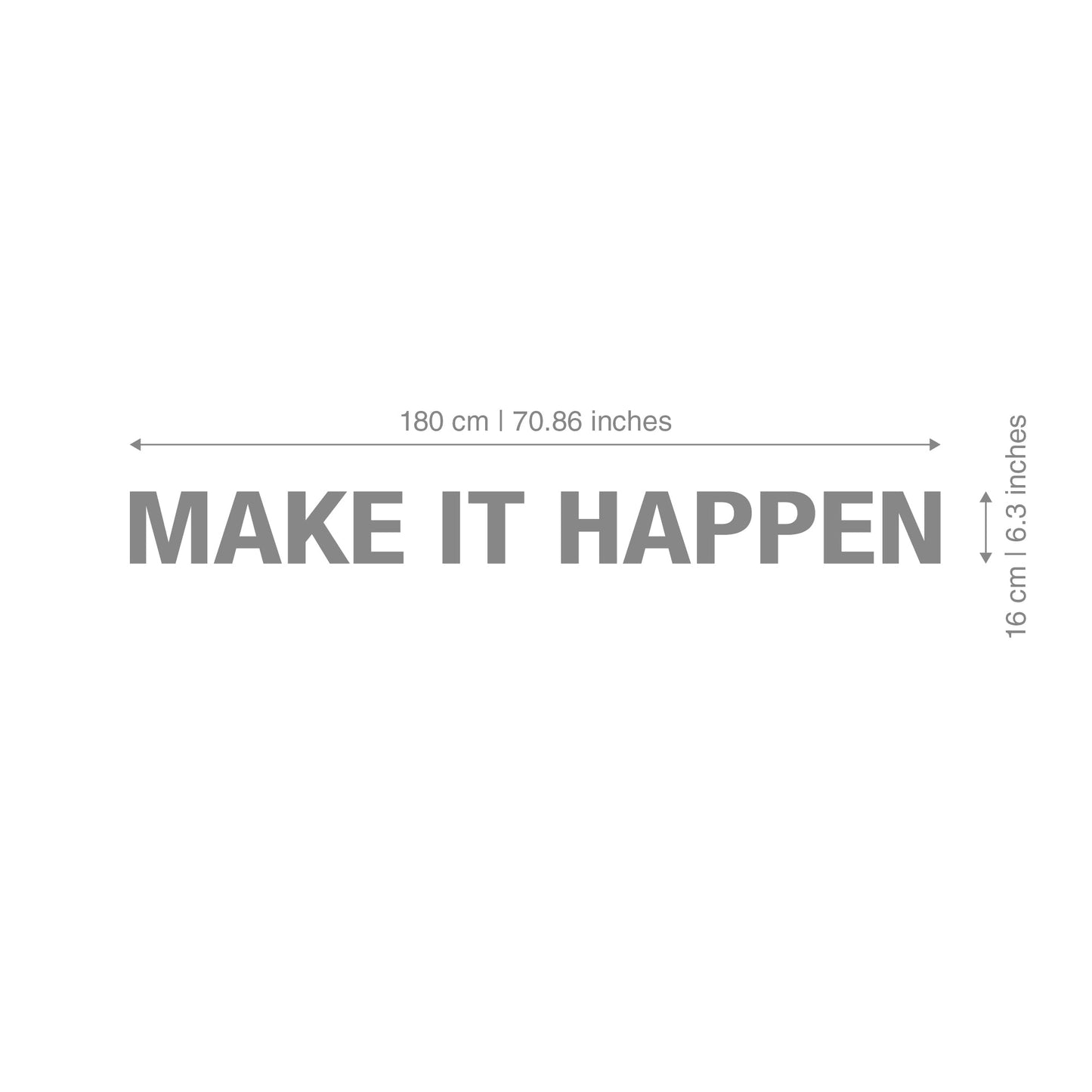 Make it happen 3D Gym Decor-2
