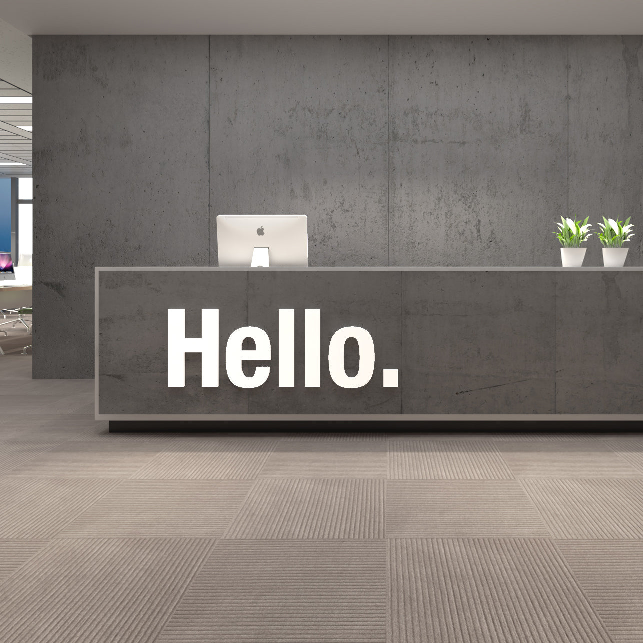 Hello Office Wall Decor 3D-1