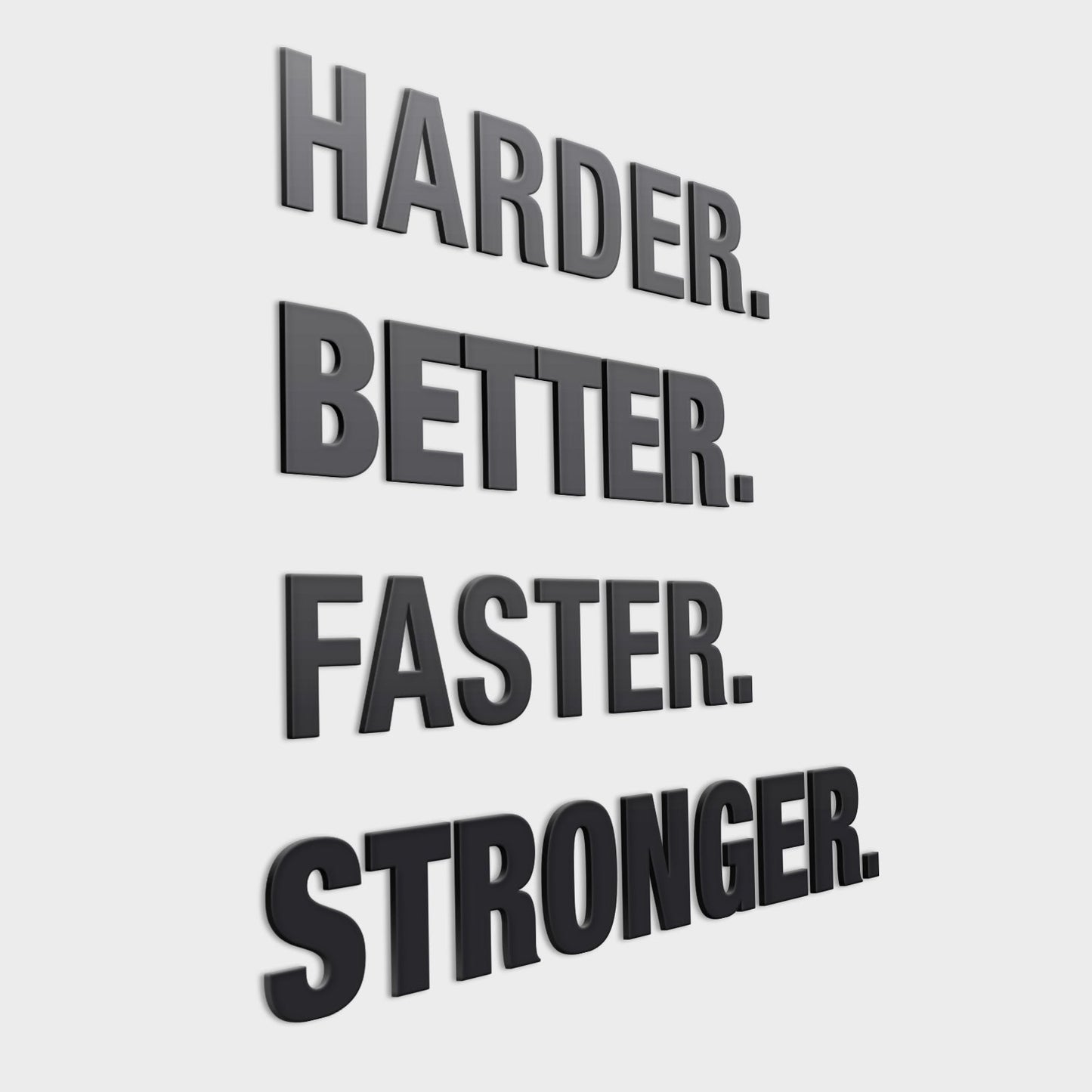 Harder, Better, Faster 3D Gym Wall Decor-1