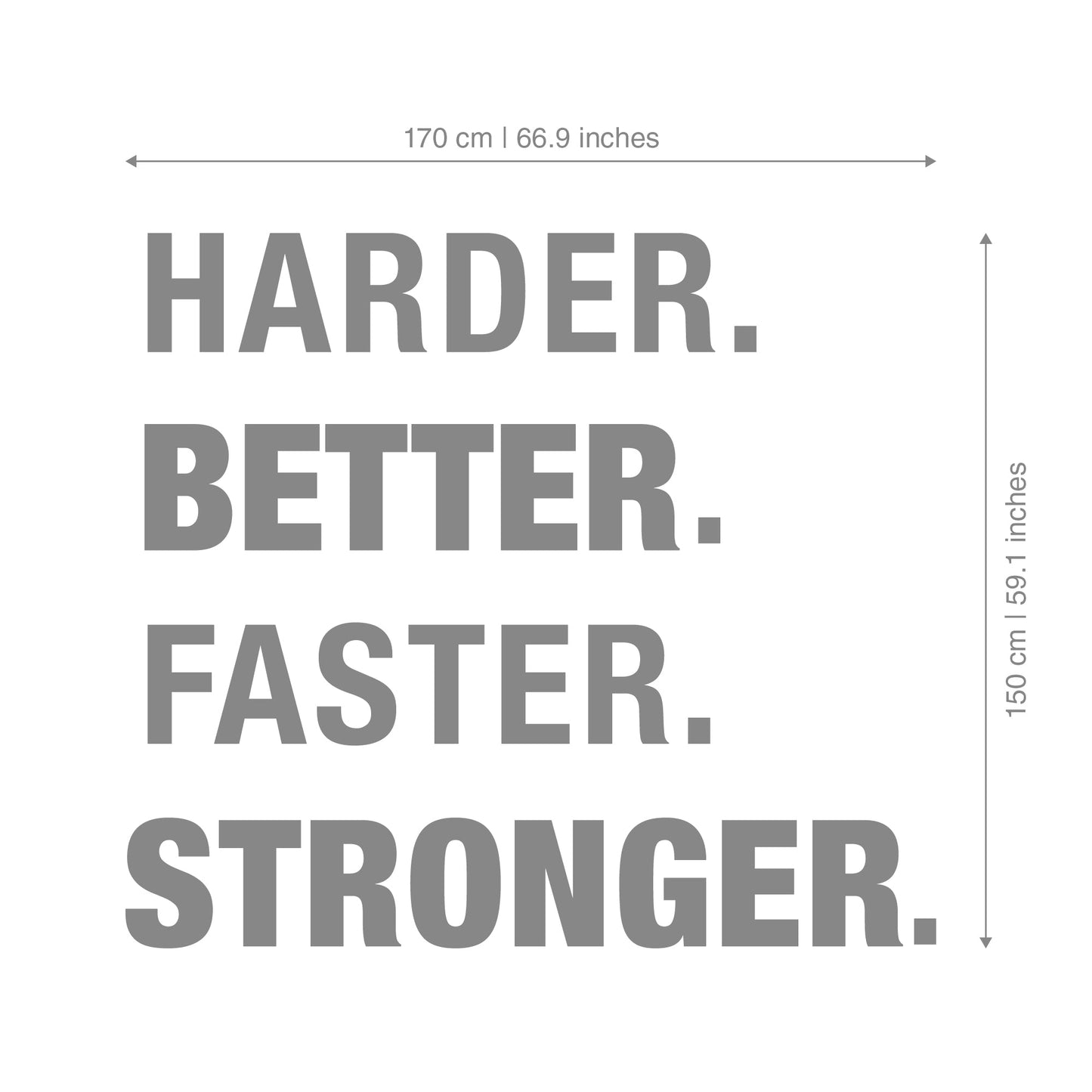 Harder, Better, Faster 3D Gym Wall Decor-2