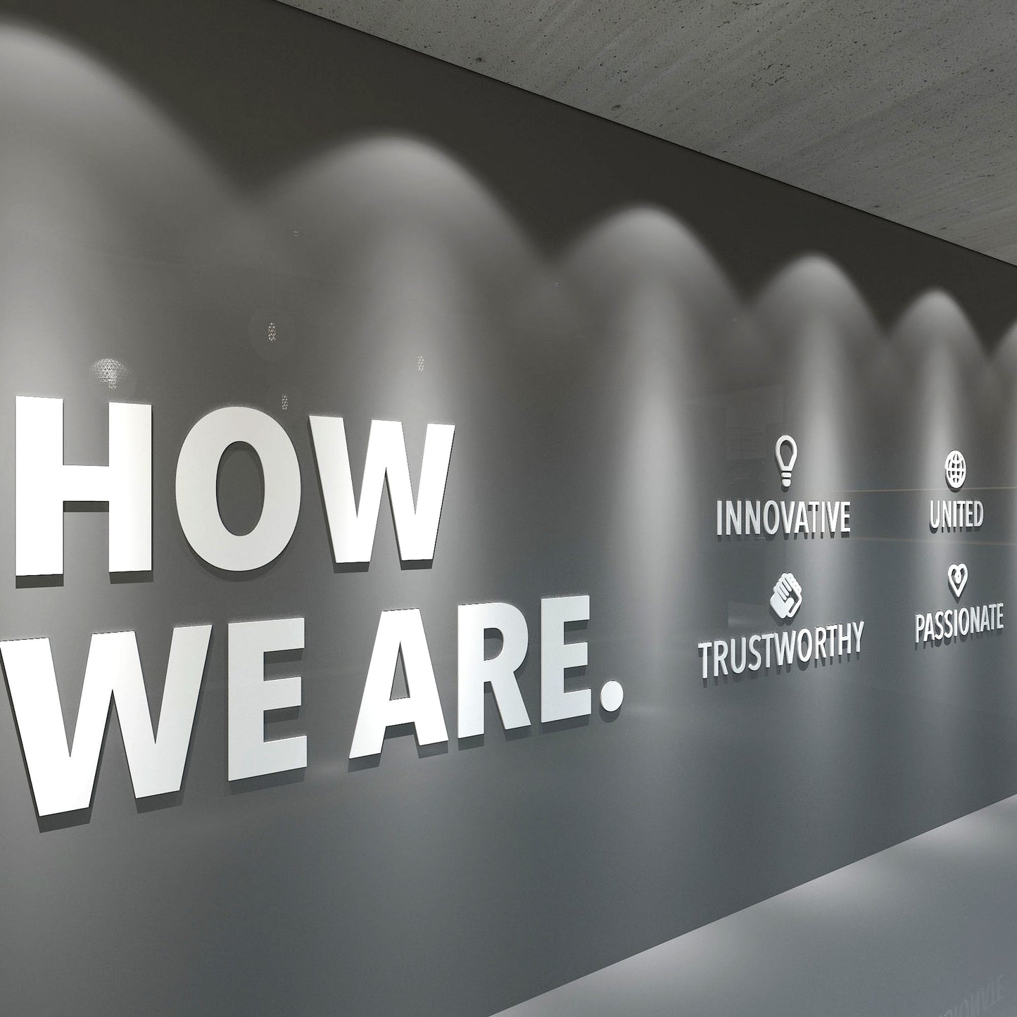 How We Are 3D Office Sign-1