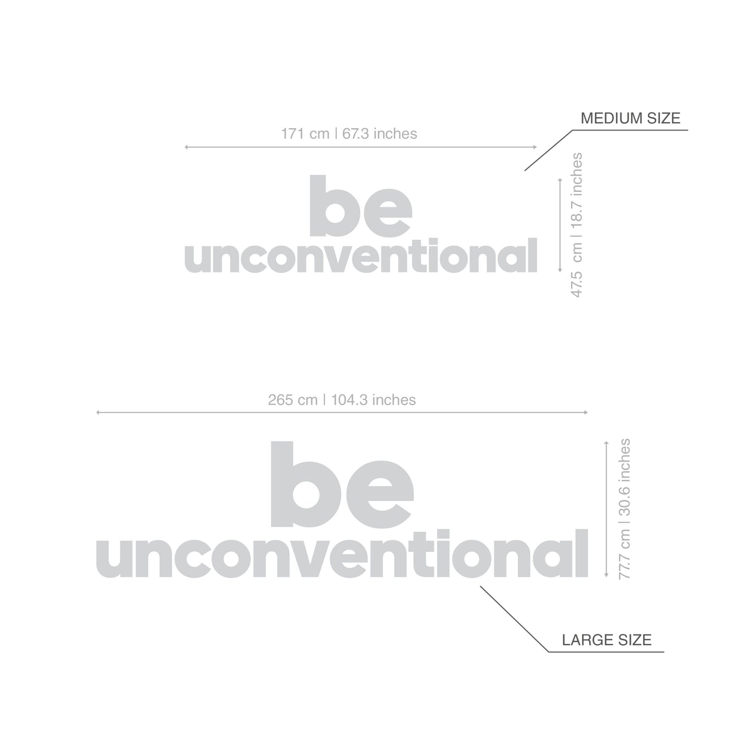 Be Unconventional 3D Office Wall Decor-2