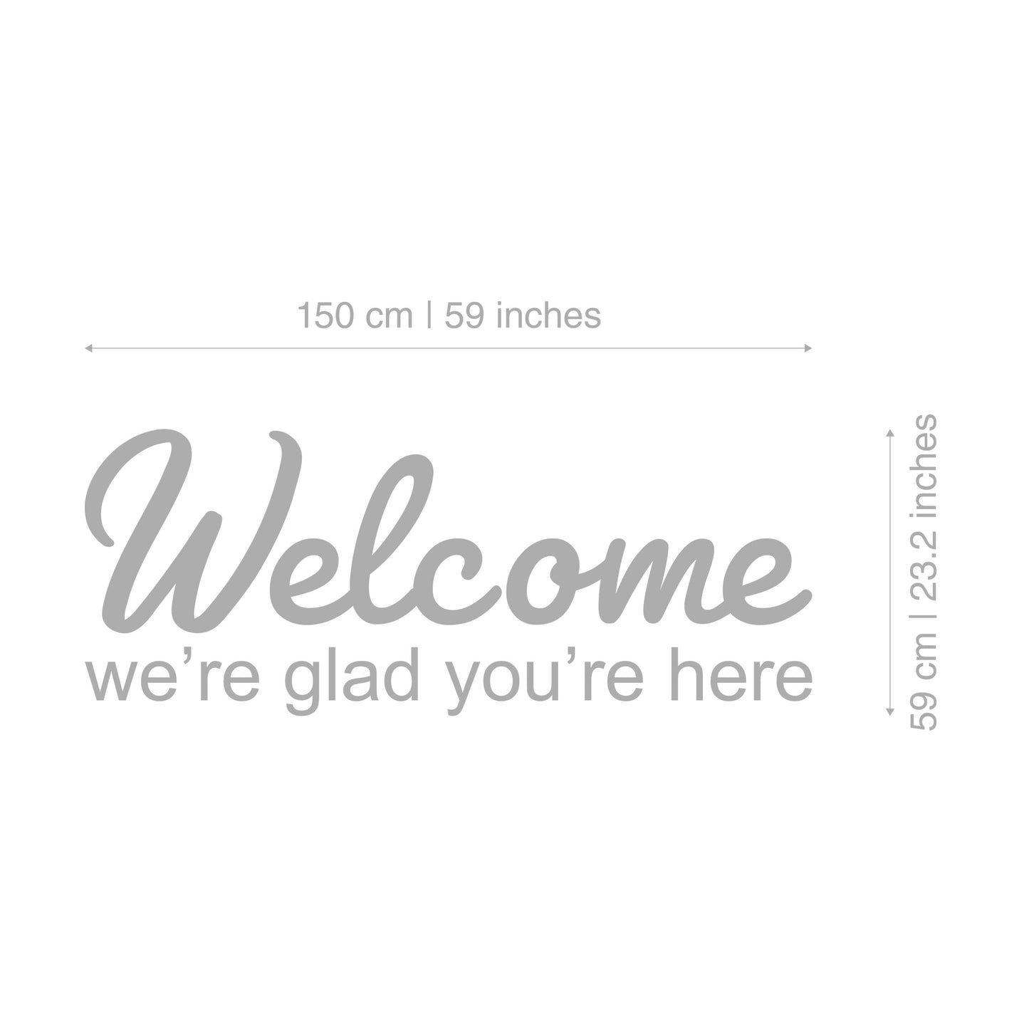 Welcome, We're Glad 3D Wall Sign-2