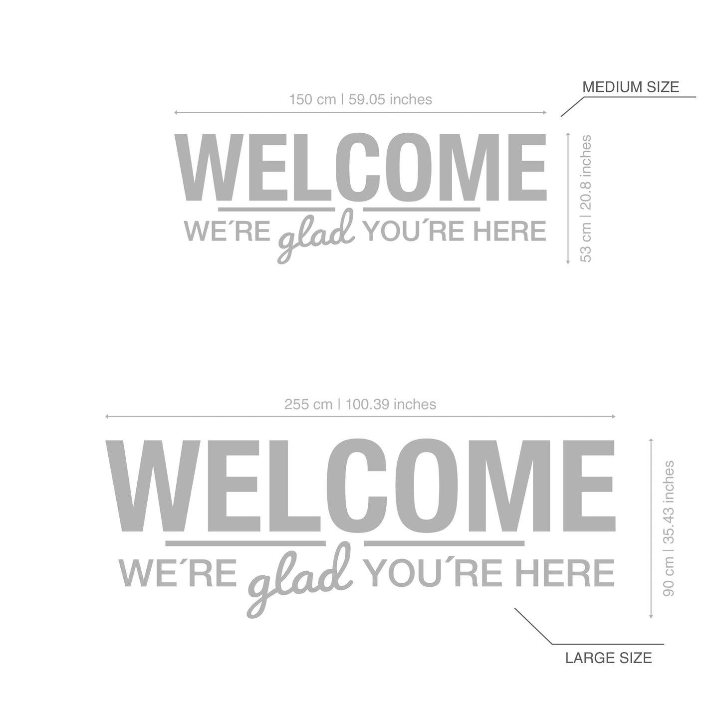 Welcome We're glad you're here Office Decor-2