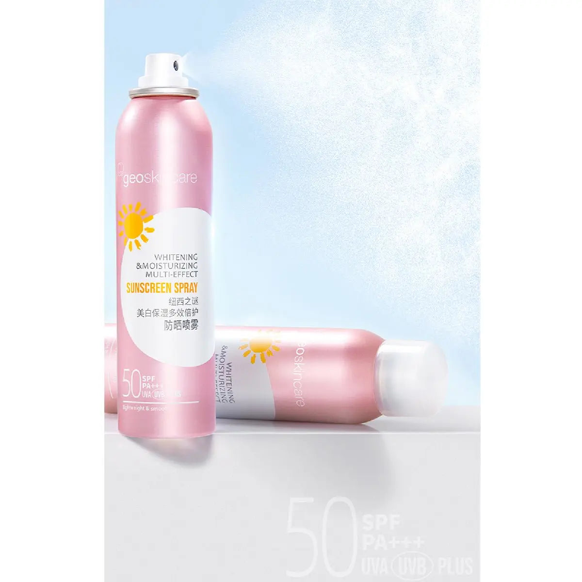 Whitening & Moisturizing Multi-effect Sunscreen Spray 120ml (50SPF PA+++ UVA UVB Plus) Geoskincare