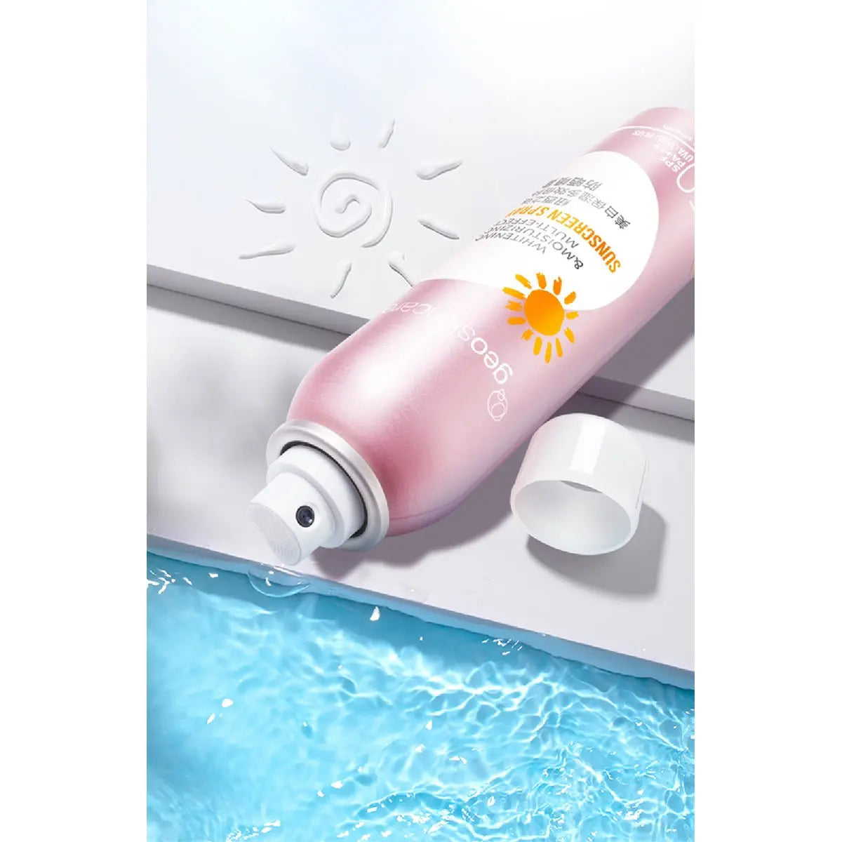 Whitening & Moisturizing Multi-effect Sunscreen Spray 120ml (50SPF PA+++ UVA UVB Plus) Geoskincare