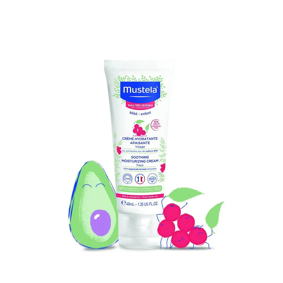 Hydrating Facial Cream for Babies Mustela Niño 40 ml-2