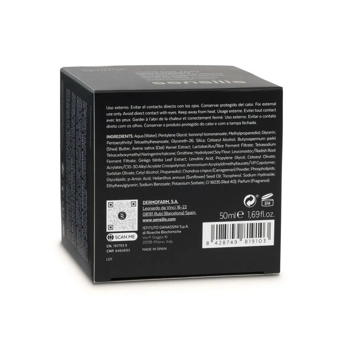 Soothing Cream Sensilis Upgrade AR Firming (50 ml) Sensilis