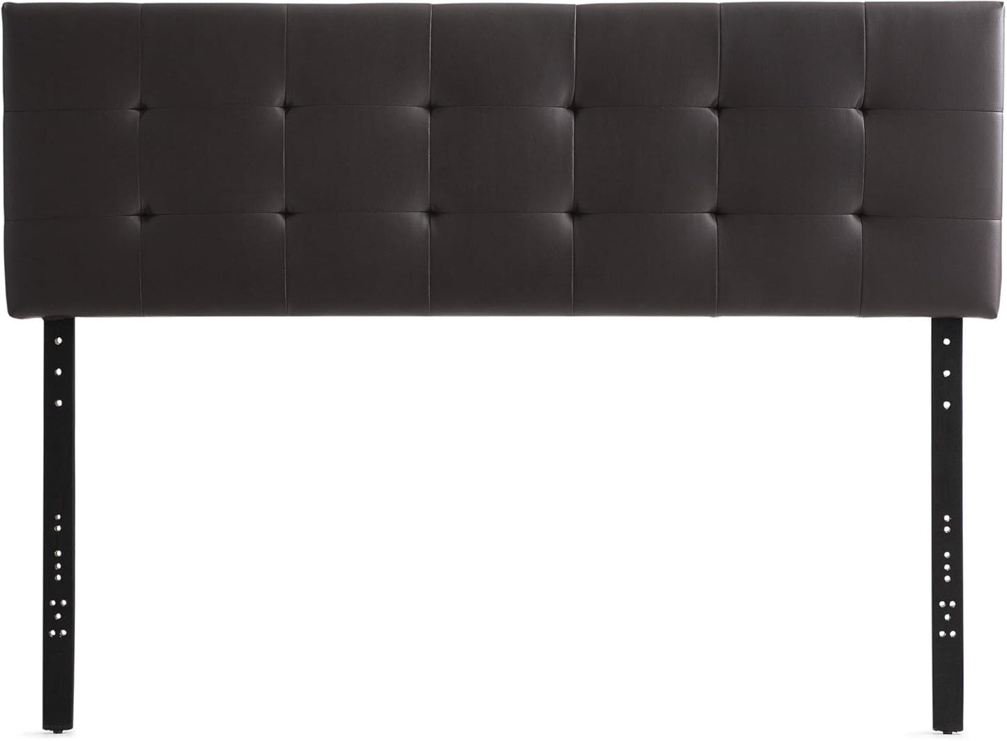 Modern Adjustable Faux Leather Headboard with Tufting Design-2