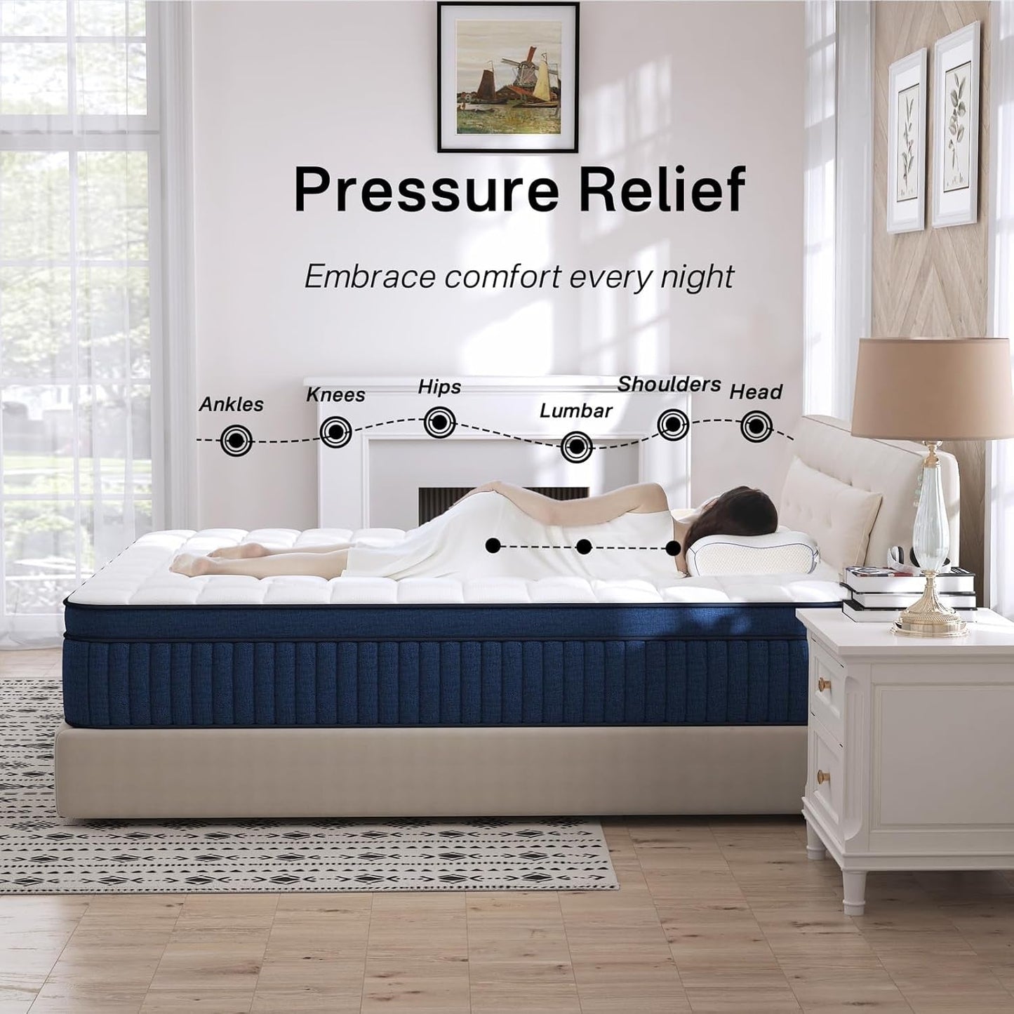 14 Inch Queen Mattress with Pocket Springs and Foam-1