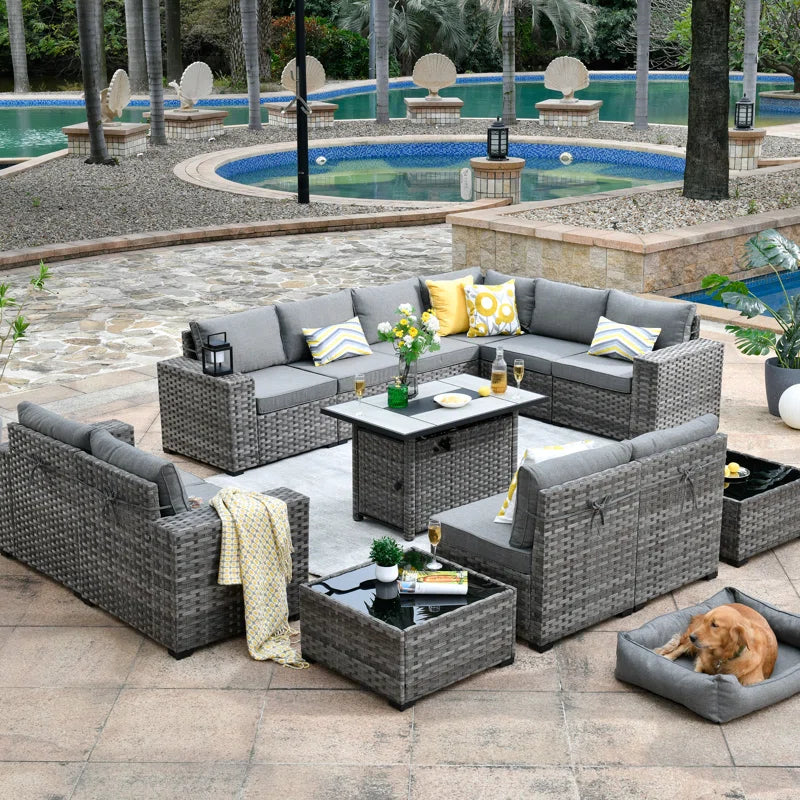 Versatile Sectional Seating Group With Cushions For Space-3