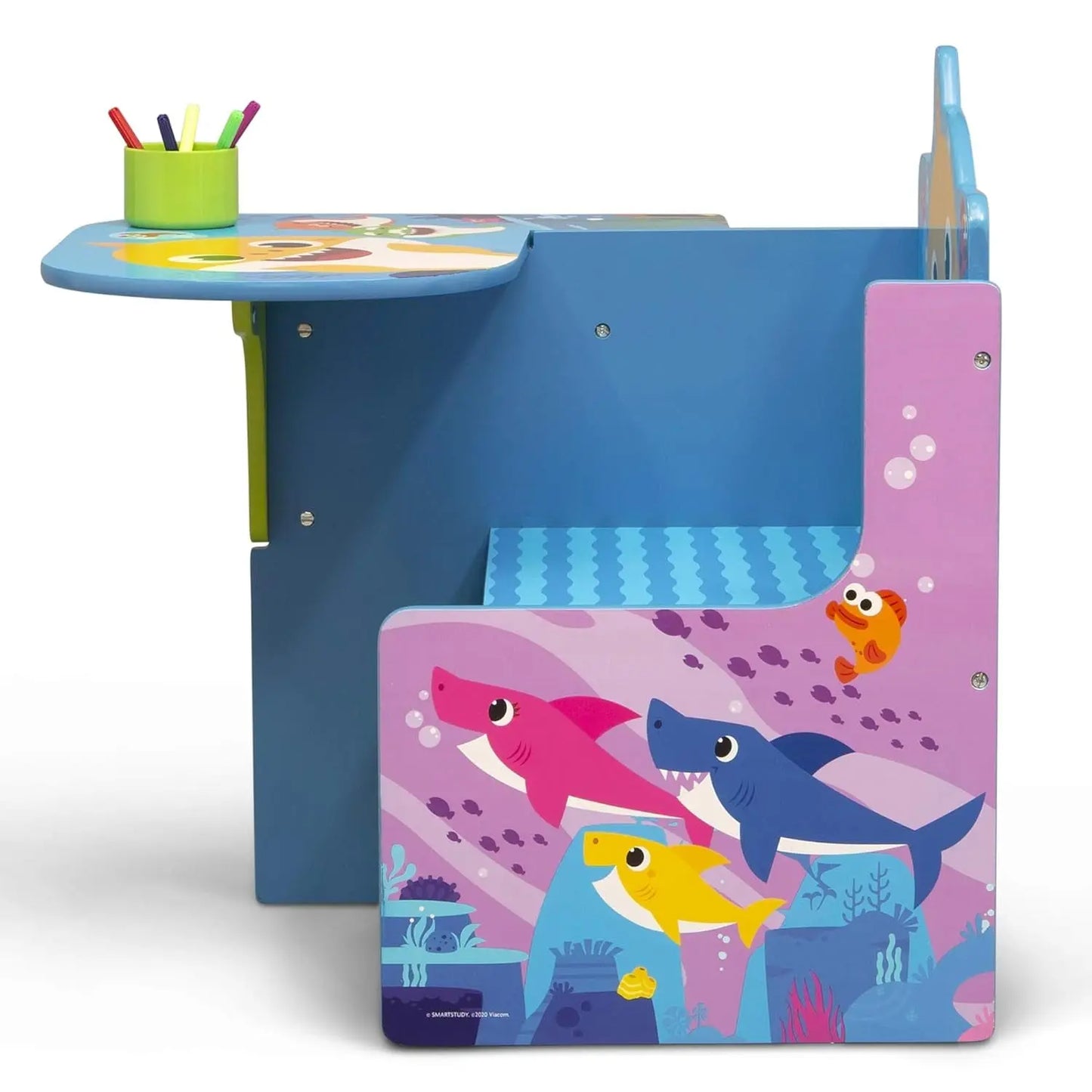 Baby Shark Chair Desk with Storage Bin - Ideal for Arts & Crafts, Snack Time, Homeschooling, Homework & More by-4