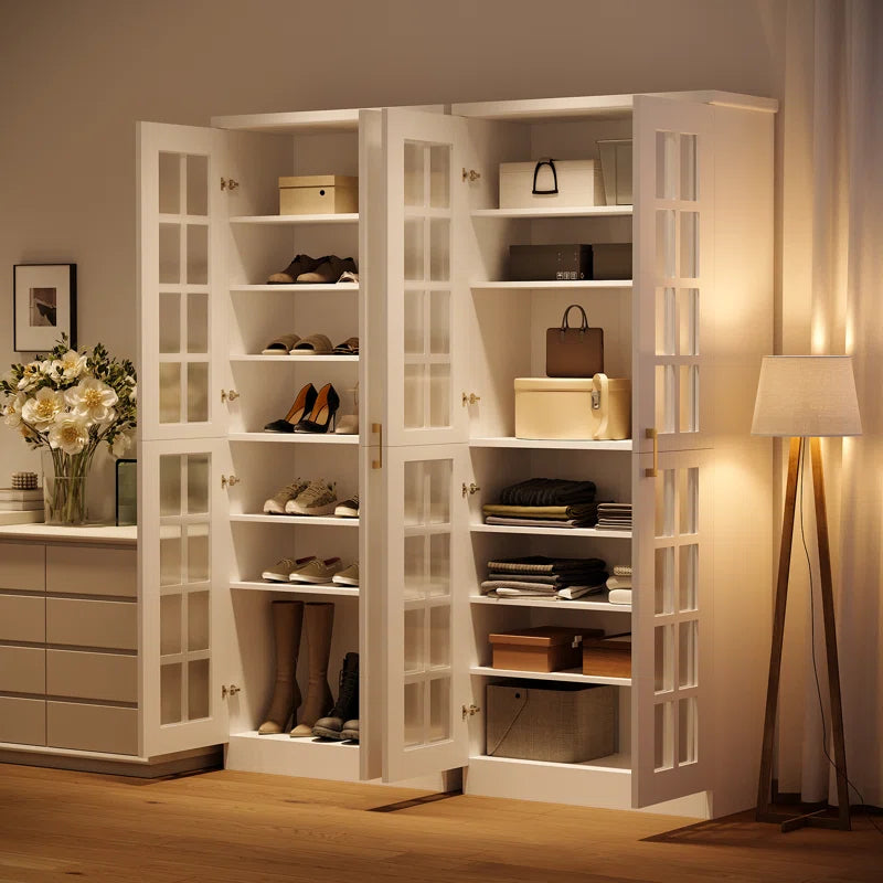 71 Inch Storage Cabinet With Door Adjustable Shelves-3