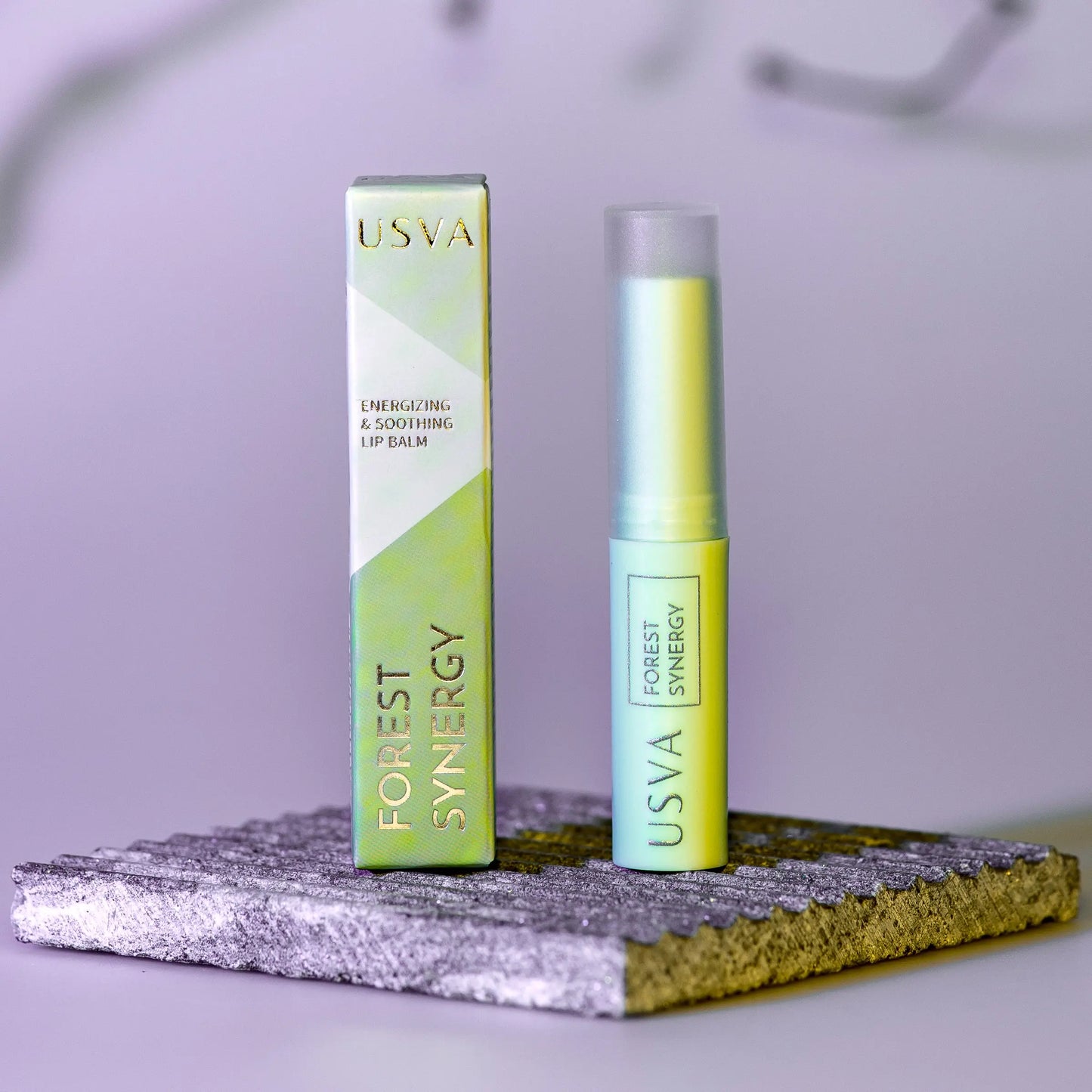 Forest Synergy Energizing & Soothing Lip Balm Usva Cosmetics