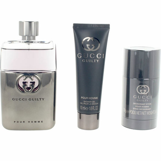 Men's Perfume Set Gucci GUILTY POUR HOMME 3 Pieces Gucci
