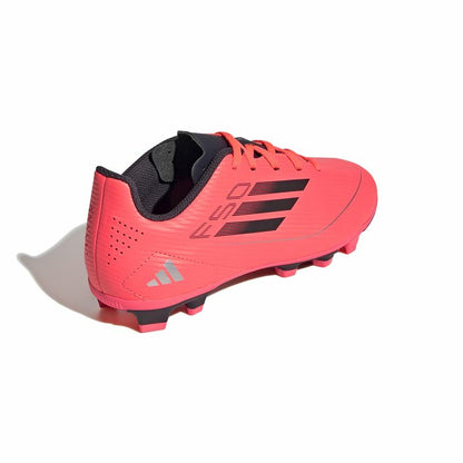 Childrens Football Boots Adidas F50 Club FxG Pink Crimson Red