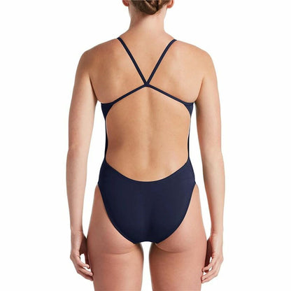 Women’s Bathing Costume Nike Hydrastrong Solid Navy Blue