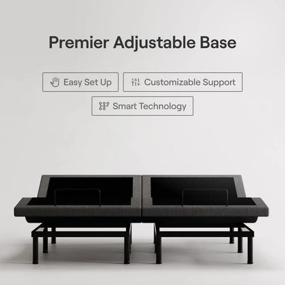 Twin XL Adjustable Base and 12” Mattress (New Version) - Head & Foot Incline - Medium Firm Memory Foam - Cooling Top Layer - 3 Massage Settings - 365-Night Mattress Trial & Forever Warranty-1