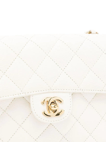 Chanel Handbag- Classic White Square Mini Flap Bag Chanel