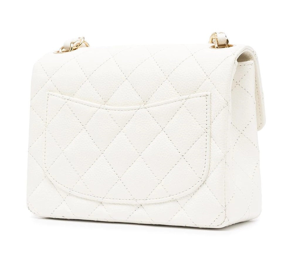 Chanel Handbag- Classic White Square Mini Flap Bag Chanel