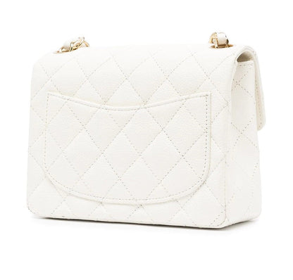 Chanel Handbag- Classic White Square Mini Flap Bag Chanel