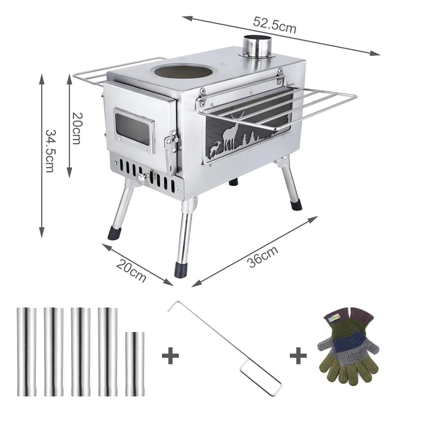 Large Portable Fire Wood Stove OBA