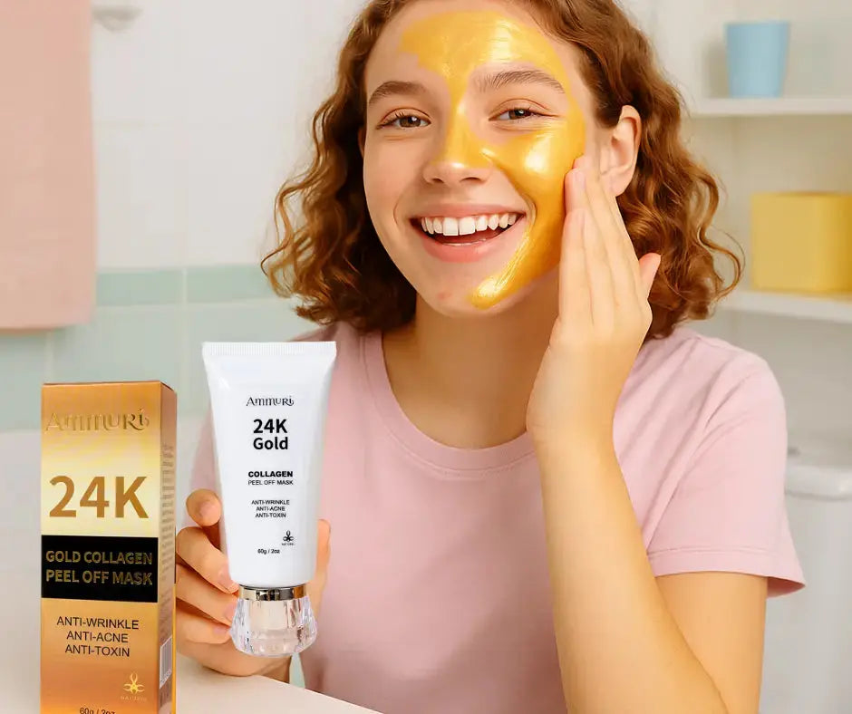 Ammuri 24K Gold Peel-Off Face Mask – Deep Cleansing & Brightening Pore Minimiser (60ml) Ammuri Beauty