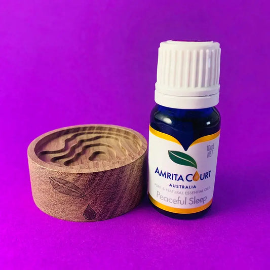 Peaceful Sleep+Wood Diffuser | Improve Sleep | Calming & Sedating | Essential Oil Combo Amrita Court