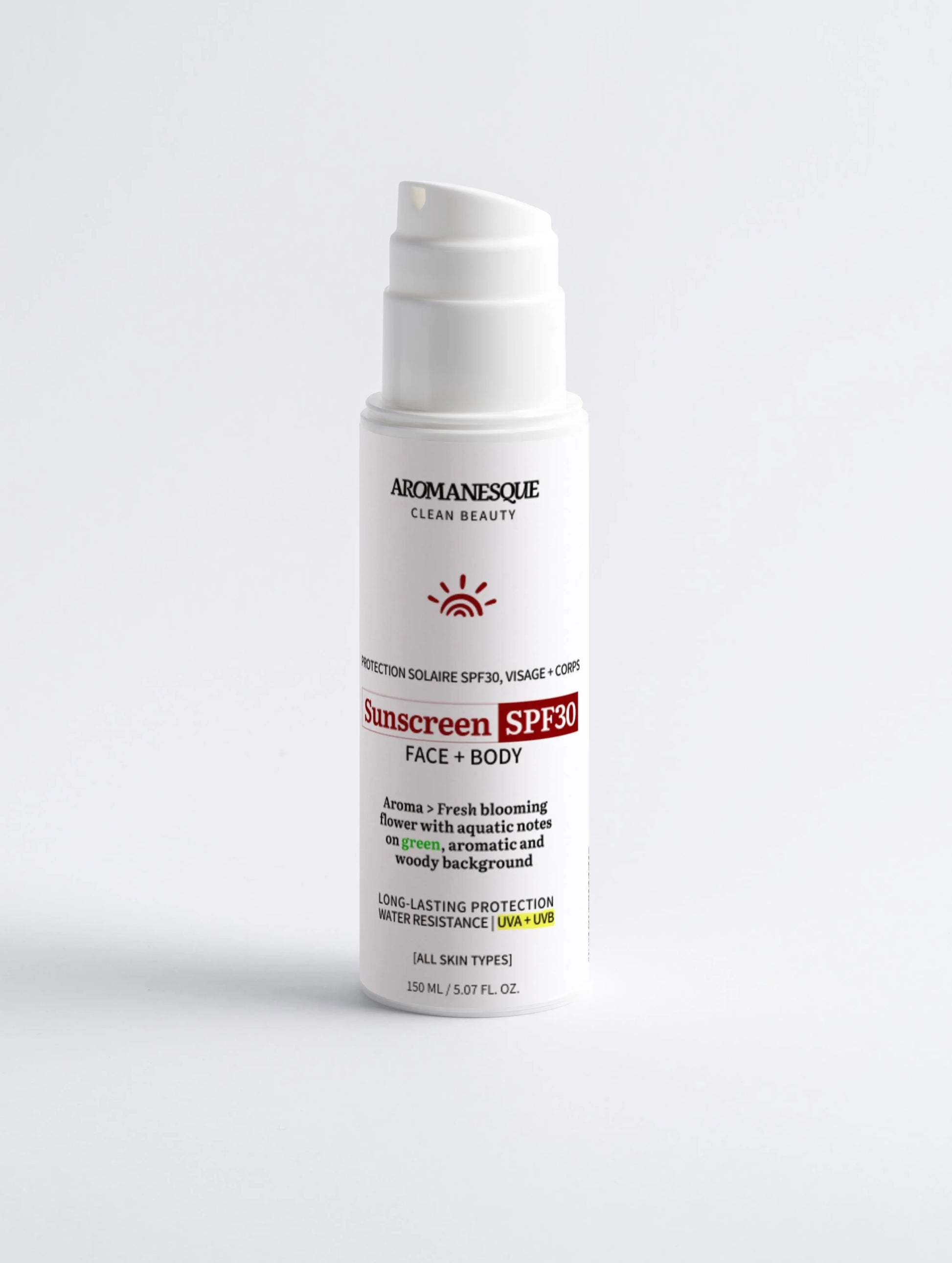 Aromanesque Mineral Sunscreen SPF30 for Face & Body Aromanesque
