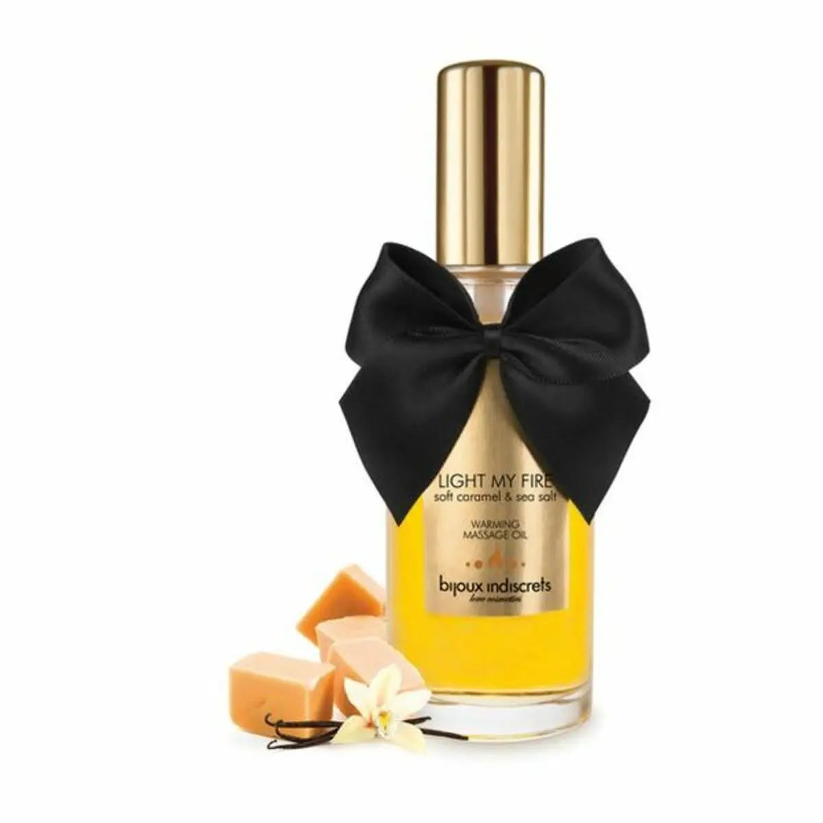 Erotic Massage Oil Bijoux Cosmetiques Light My Fire 100 ml Caramel Heating Effect Bijoux Cosmetiques