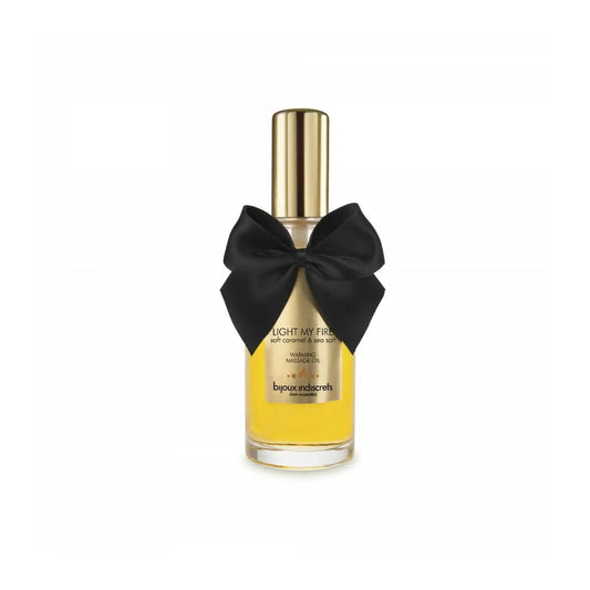 Erotic Massage Oil Bijoux Cosmetiques Light My Fire 100 ml Caramel Heating Effect Bijoux Cosmetiques