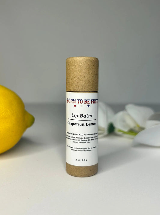 Grapefruit Lemon Lip Balm Born to be Free