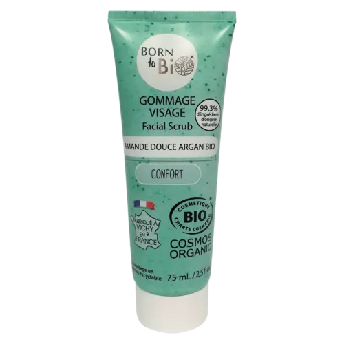 Gommage Visage Amande Douce Argan - Certifié Bio Born to Bio