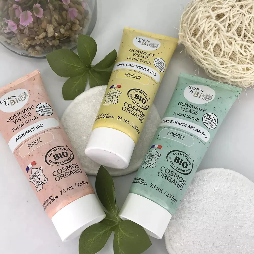 Gommage Visage Amande Douce Argan - Certifié Bio Born to Bio