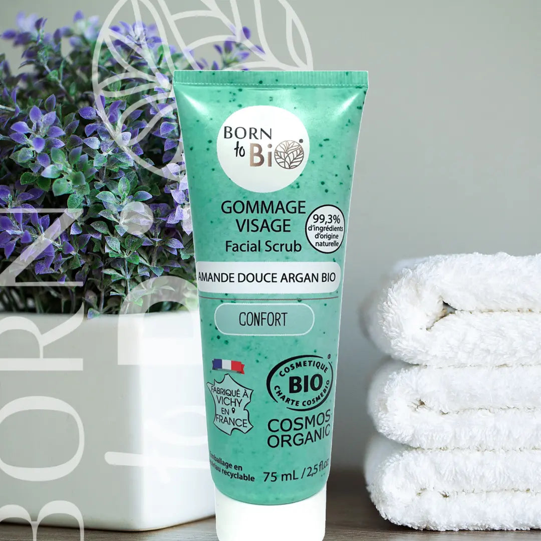 Gommage Visage Amande Douce Argan - Certifié Bio Born to Bio