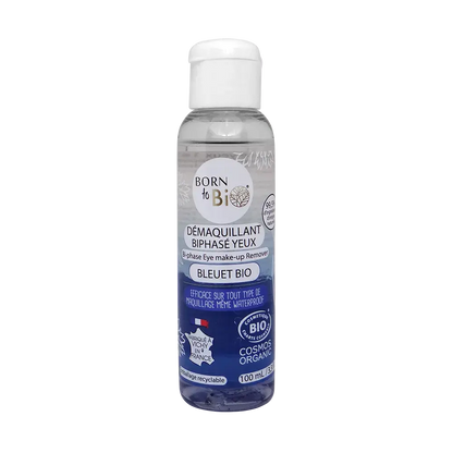 Waterproof Bi-Phase Cornflower Eye Makeup Remover - Certified organic Born to Bio