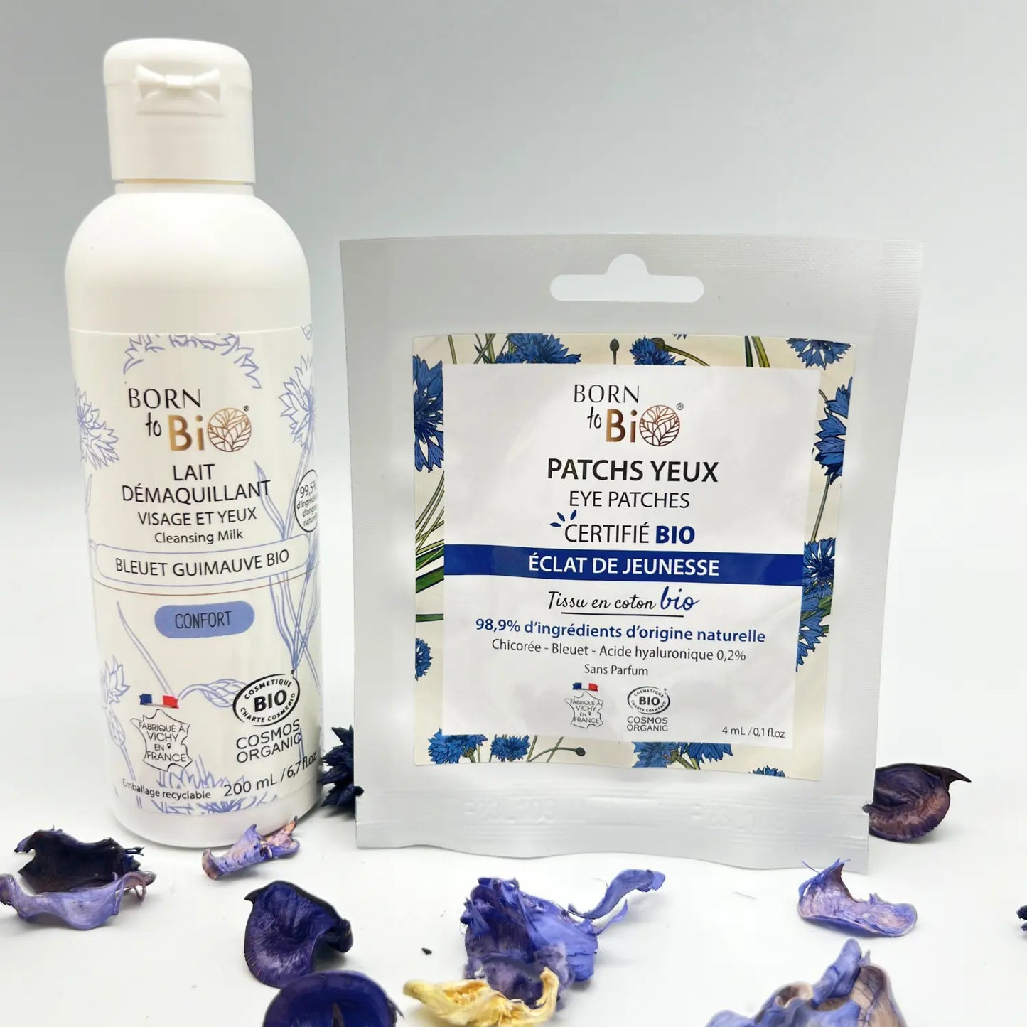 Patchs pour les yeux Éclat de Jeunesse en coton - Certifiés Bio Born to Bio
