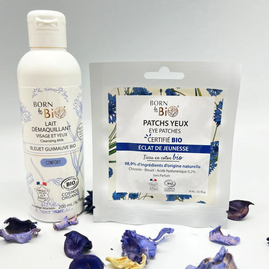 Patchs pour les yeux Éclat de Jeunesse en coton - Certifiés Bio Born to Bio