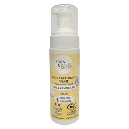 Mousse Nettoyante Visage Miel Calendula - Certifiée Bio Born to Bio