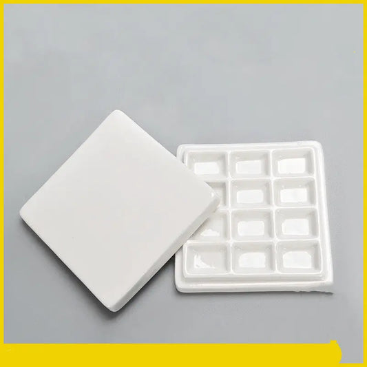 Porcelain 12-Segment Square Paint Palette Box Cashymart
