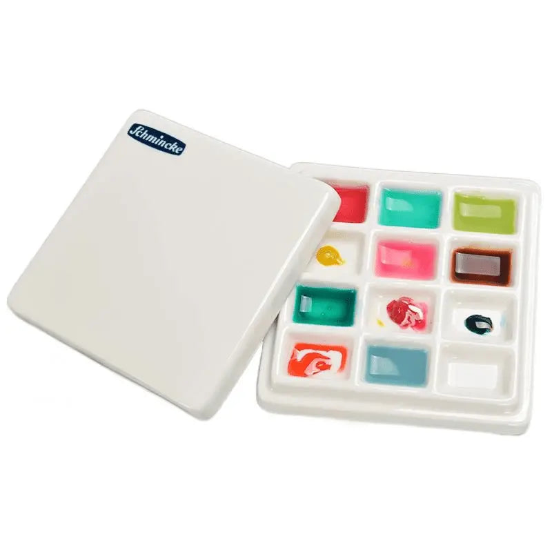 Porcelain 12-Segment Square Paint Palette Box Cashymart