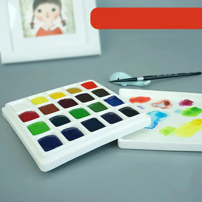 Porcelain 12-Segment Square Paint Palette Box Cashymart