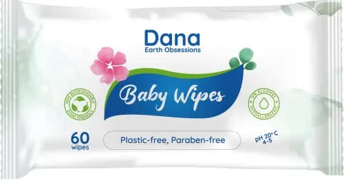 Dana Baby Wet Wipes with Purified Water for Cleaning Sensitive Newborn Skin and Body | Biodegradable No Plastic No Alcohol and No Paraben Babywipes and Waterwipes DANALAC